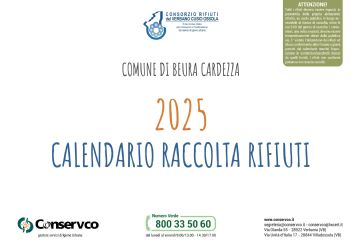 Calendario raccolta rifiuti anno 2025